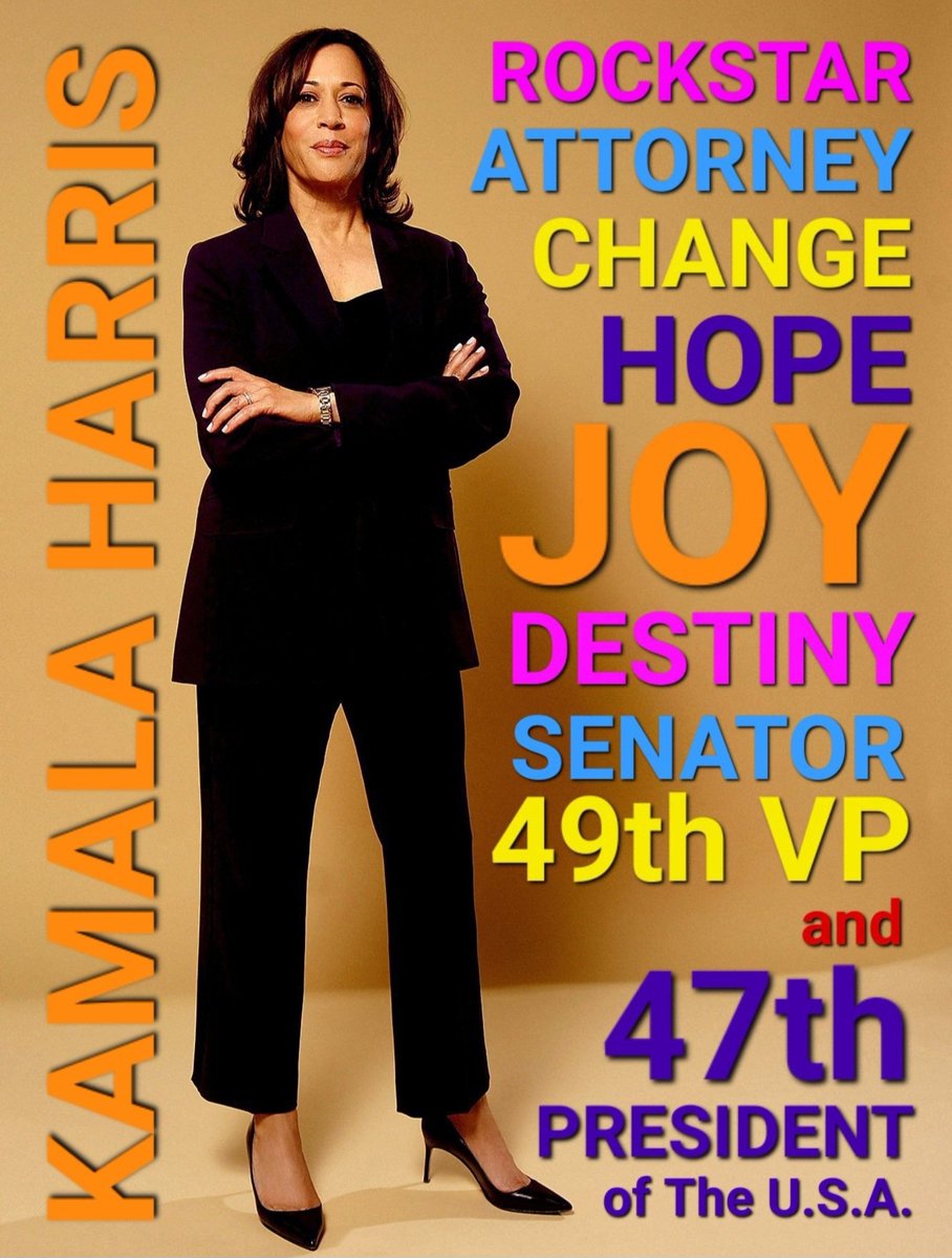 Democratic Presidential Candidate Kamala Harris is the composite picture of all that the Republicans hate: Her brilliance, kind heart, Indian/Black ancestry, superb education, professional success- the things they hate will make her an awesome President!
#ProudBlue.  #DemVoice1