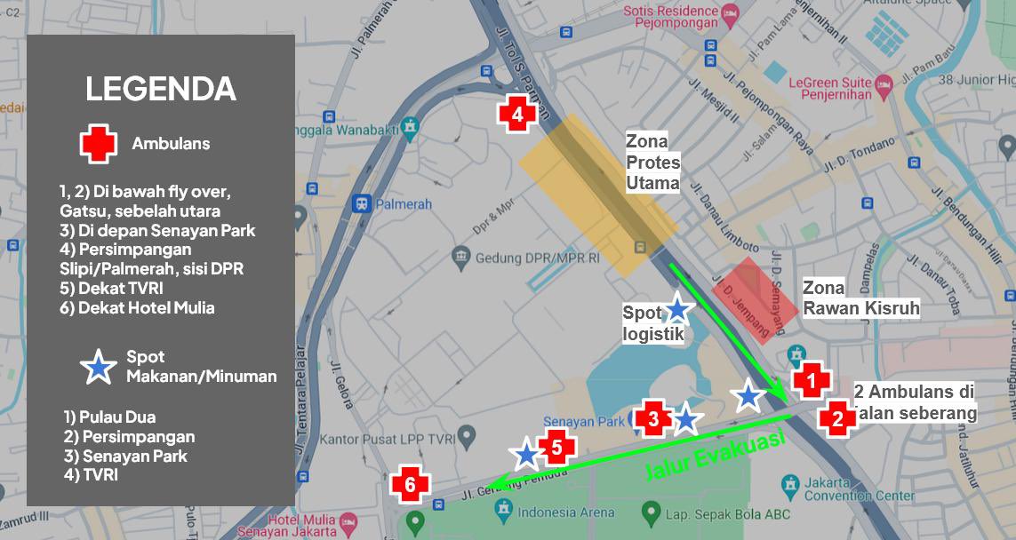 Humanies Project (@humaniesproject) on Twitter photo ๐จInformasi Pos Logistik dan Ambulance๐จ
Kita kembali ke jalan #KawalPutusanMK !
Untuk aksi besok pos logistik tersedia di posko bawah jpo DPR dan posko flyover.
Terdapat 5 ambulance yang akan turut membersamai.
<a href="/olpproject/">Olppaemi Project</a> ๐จInformasi Pos Logistik dan Ambulance๐จ
Kita kembali ke jalan #KawalPutusanMK !
Untuk aksi besok pos logistik tersedia di posko bawah jpo DPR dan posko flyover.
Terdapat 5 ambulance yang akan turut membersamai.
<a href="/olpproject/">Olppaemi Project</a>