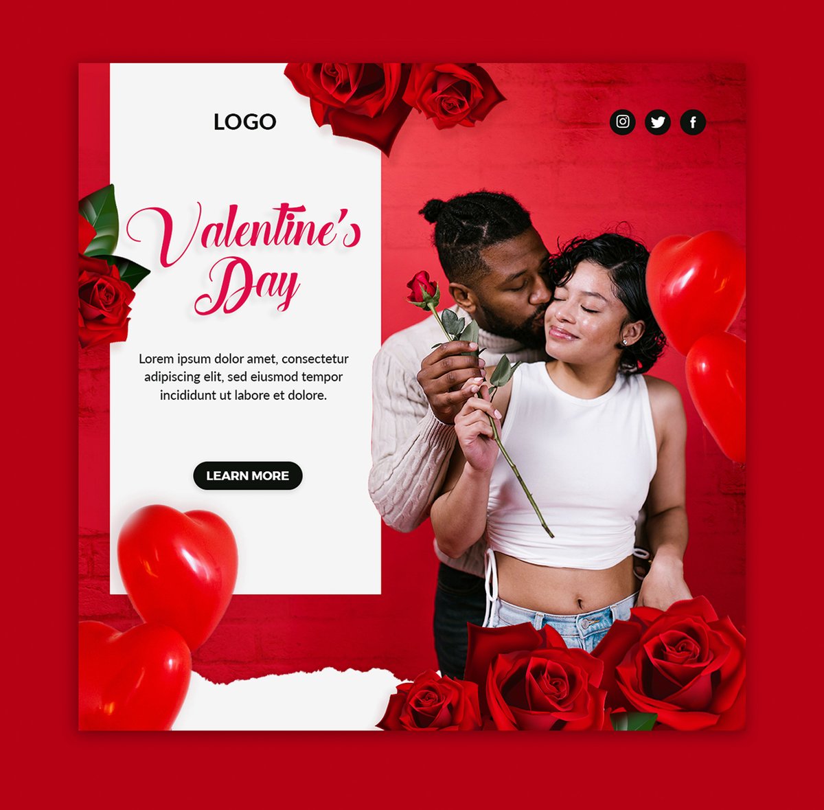 InsidePhotoshop's tweet photo. Valentine's #Day Social Media Post #Template  

Check my Portfolio:
https://t.co/p4ZHHQJ0Uo

#graphicdesign #design #creative #typography #illustration #branding #digitalart #designer #socialmedia #bannerdesign #DutchGP #ValentinesDay #CoupleGoals #ValentinesDate #Trending https://t.co/TIYD1eNp8C