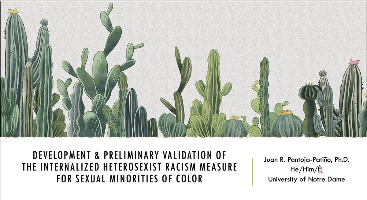 A week ago at the #LGBTQHealthConf I introduced the Internalized Heterosexist Racism Measure for LGBQ+ BIPOC. It was a queer joy to be around so many bright people. Link below to presentation &amp; materials. DM for questions #AcademicChatter #AcademicTwitter

drive.google.com/drive/folders/…