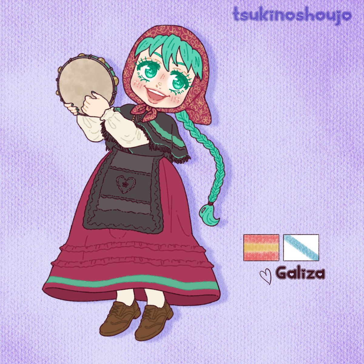tsukinoshoujo's tweet photo. I wanted to join in on this so here is my Galician version! I hope you like it!

Que din os rumorosos na costa verdecente, ao raio transparente do prácido luar? 🤍💙🤍 https://t.co/PUGYce5OhD