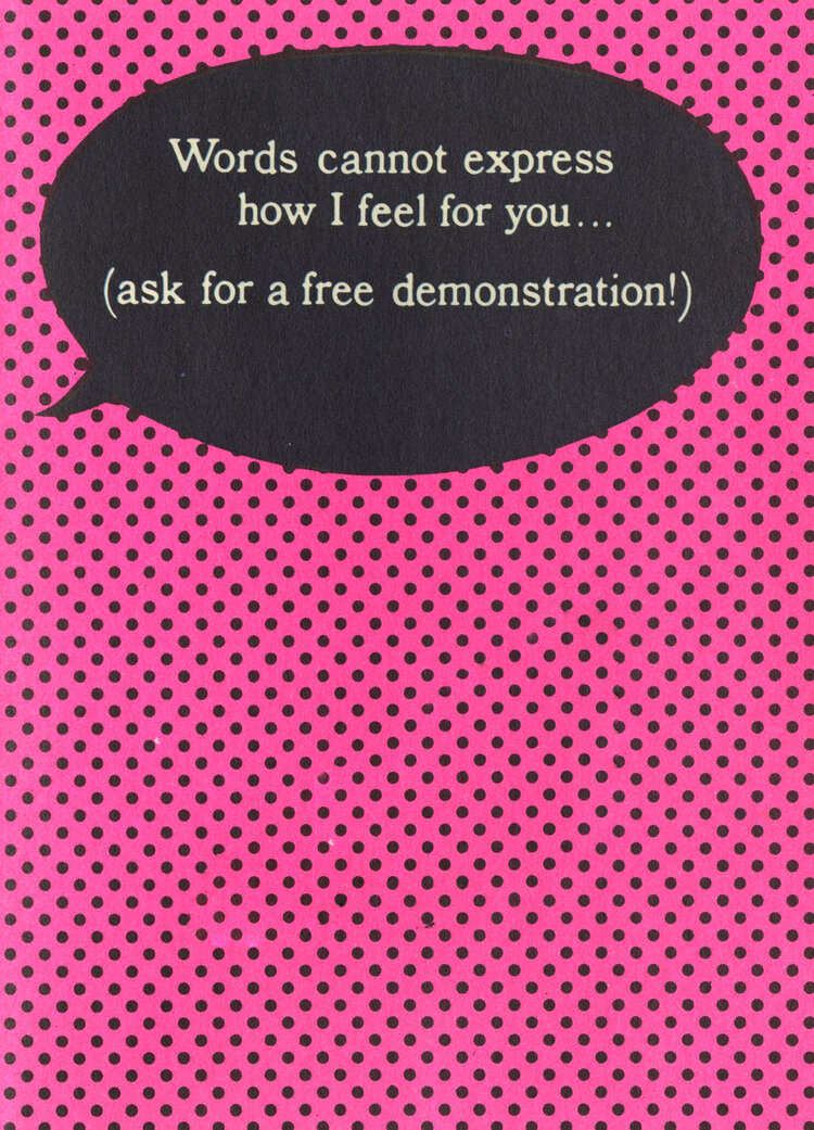Se tá procurando por sexo  Designed by Judith Johnson. Hallmark Cards, Inc., 1971.