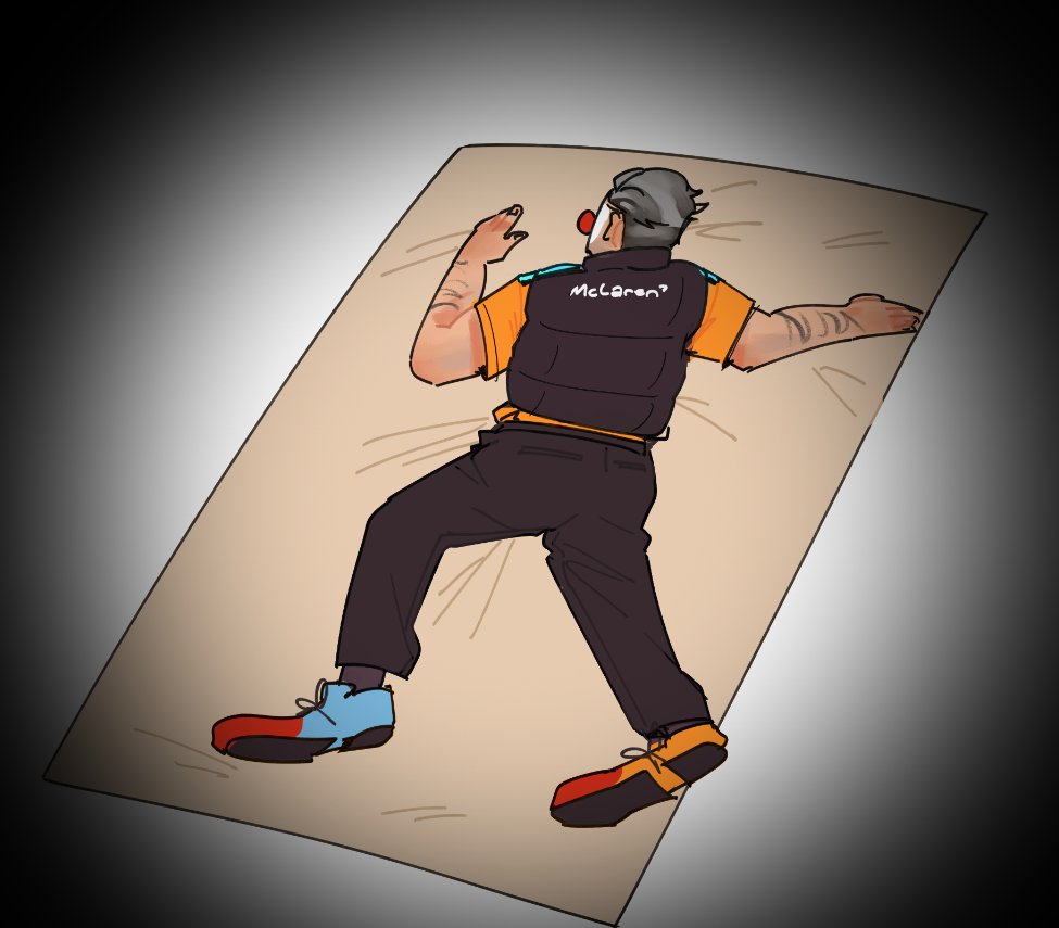 oscar didnt finish on the podium so i drew zak beige dying in a glue trap