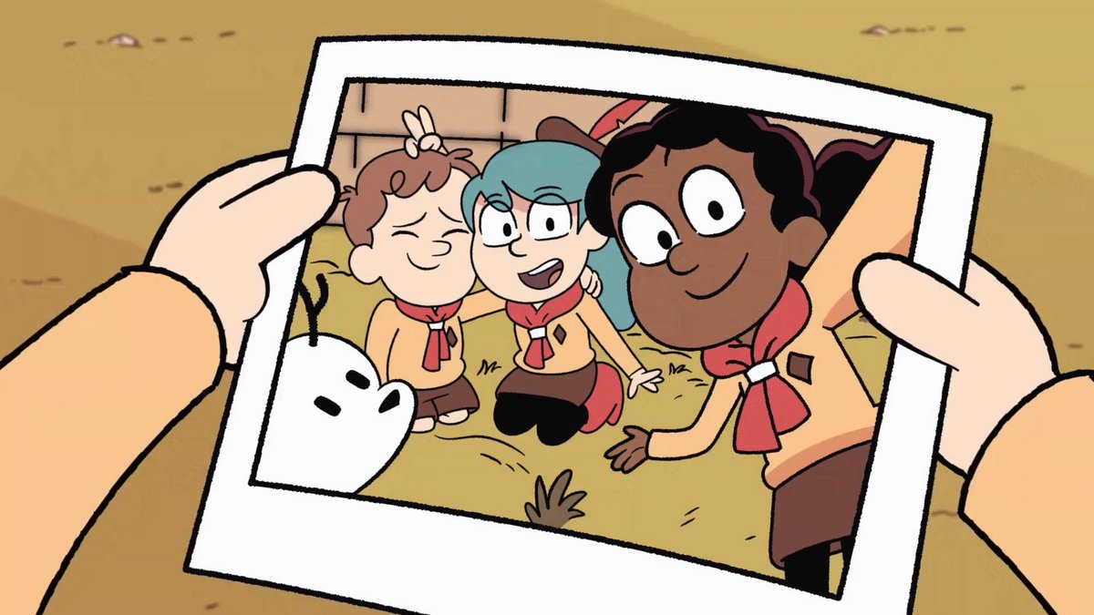 ThatHartleyKat's tweet photo. Hilda really likes putting rabbit ears on others in photos huh.

Also, a bit of a hot take: The Merman episode is as important as other episodes in the series. I'll explain why 🧵

#Hilda #HildaTheSeries #HildaNetflix #Cartoon #Netflix #HildaComic https://t.co/u6pFYbQQI0