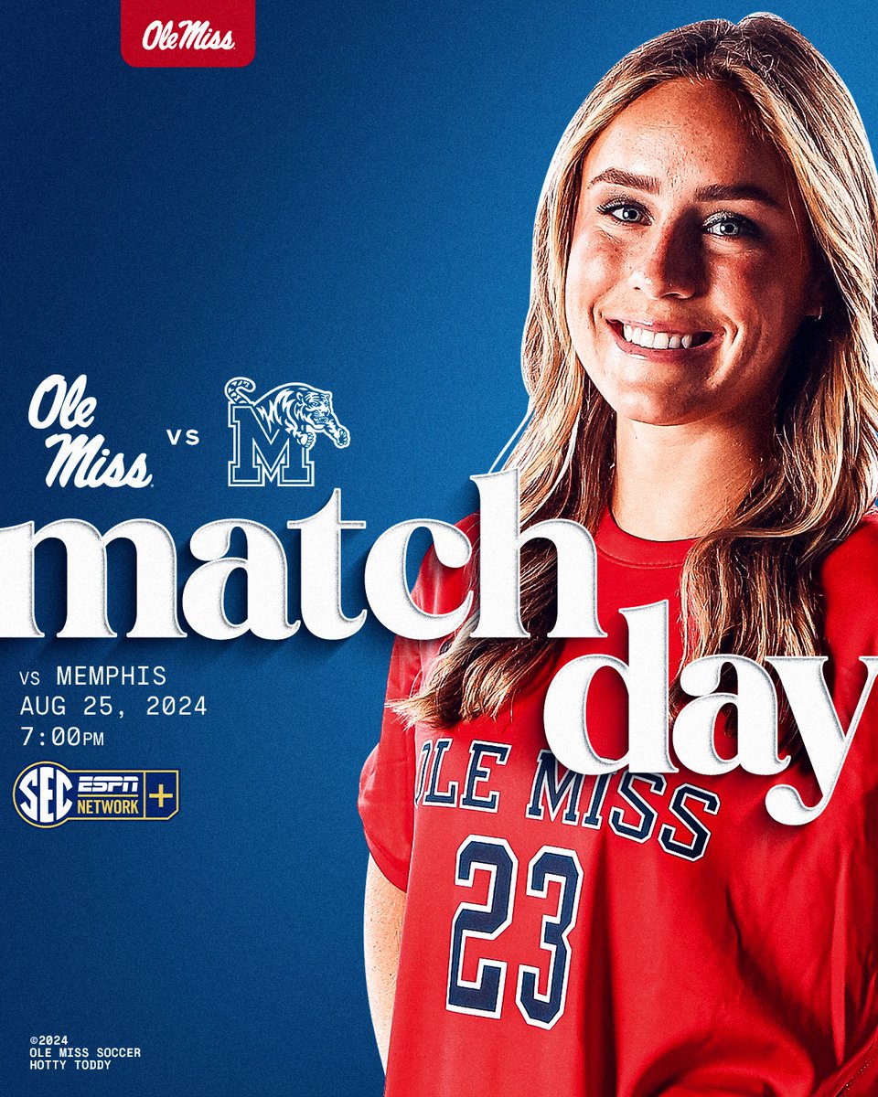 OleMissSoccer's tweet photo. 𝐌𝐚𝐭𝐜𝐡 𝐃𝐚𝐲 #𝟑

https://t.co/t7uoFTq5sz | #HottyToddy https://t.co/wHiX1heLfA