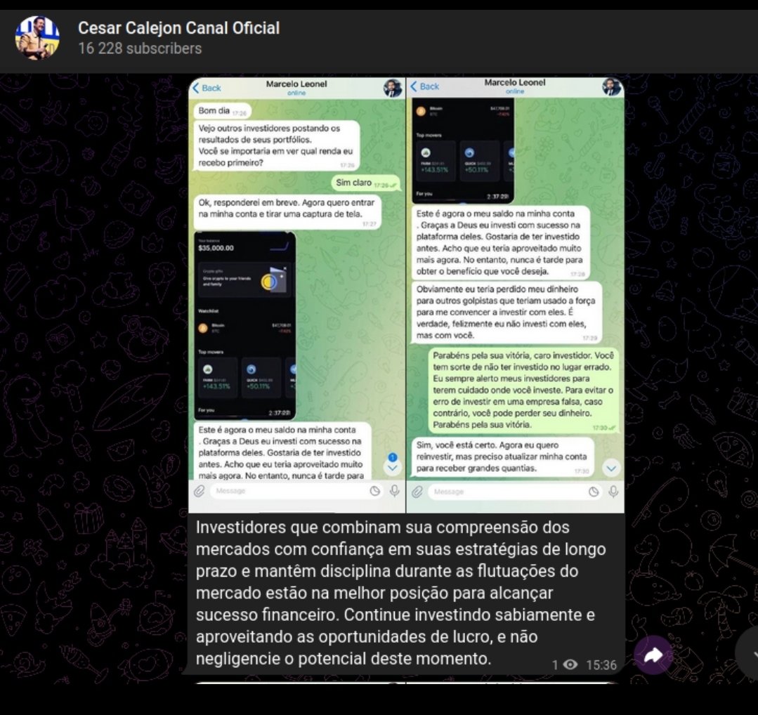 cesarcalejon1's tweet photo. Amigas e amigos do X, bom dia. Golpistas estão usando o meu nome no TELEGRAM. 🚨 EU NÃO TENHO CONTA NO TELEGRAM. Ajudem a divulgar, por favor, pois o canal falso já tem mais de 16 mil inscritos. OBRIGADO. 🙏 https://t.co/K1AAmbMh5i