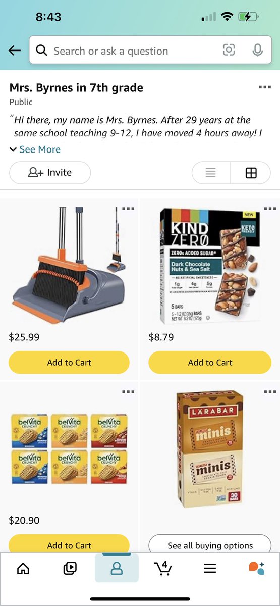 Starting week 4
I know my kids needs. 🍲 
I’ve been to Costco each week to buy snacks and incentives. 
The way to a 12 year olds ❤️ is to feed their belly 🤷‍♀️ 
Any help is appreciated 🫶 
<a href="/HayesHolly2/">Hayes Holly</a> 
<a href="/RyanBartlett/">Ryan Bartlett</a> 
#bettertogether
#hangrycantlearn
 amazon.com/hz/wishlist/ls…
