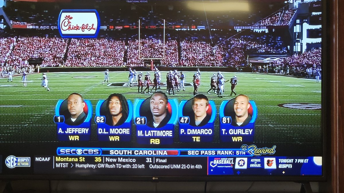 UltTailgater's tweet photo. Great memories this morning prepping for a lunch catering job watching #SECRewind!! Gamecocks vs Bama 2010. @StephenGarcia & @PatDiMarco42 helping #GamecockFootball make history. Don't forget to check out their new podcast @Tailgatetalk547. Great stuff!! https://t.co/S6BFqjTvQk