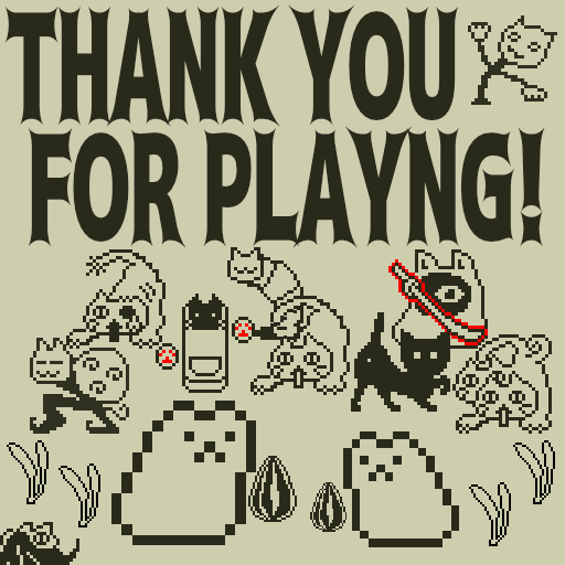 AM_shove's tweet photo. #unity1week 評価期間お疲れ様でした！
『キュウソネコヲカム』の評価は…

…ほぼ全ての項目で自己ベストです！
特に「絵作り」は本当に予想外の高評価をいただき感激です。

遊んでくださった皆様、本当にありがとうございました！
感謝を込めて、イラスト(?)をご用意いたしました！ https://t.co/lbLqR1O969