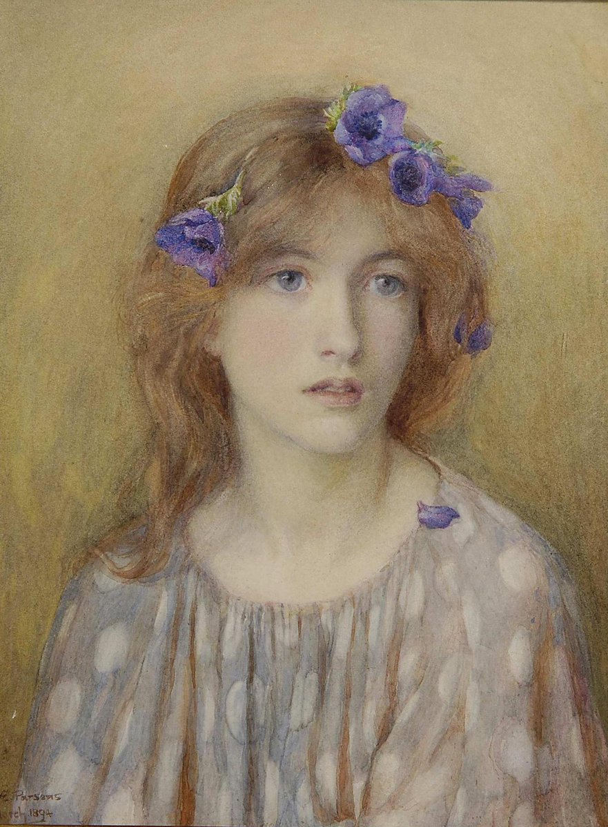 "The Beggar Maid - A Portrait of Gwendolin Logan", de la pintora británica Beatrice Parsons (1869 - 1955).
