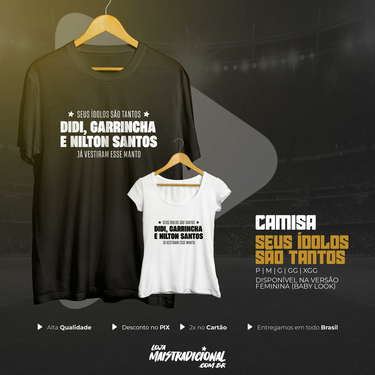 lmtradicional's tweet photo. SEUS ÍDOLOS SÃO TANTOS... 🎶🔥

- Parcelamento no cartão 
- Entregas para todo o Brasil 
- Desconto em pagamentos no PIX 

Compre já a sua 
https://t.co/nUJfJKj3Id https://t.co/PhxLe8IsrK