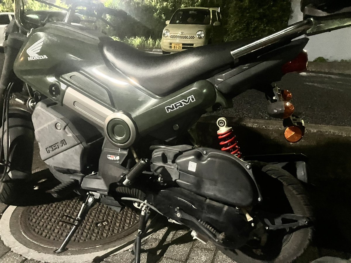 で、結局この時間にやるっていう、ね
正直減衰やら云々はわからない
けど、1番欲しかったシート高が確保できた
元々オフロード乗りなのだけれど、ローダウン苦手
前より5cm高くなったよ