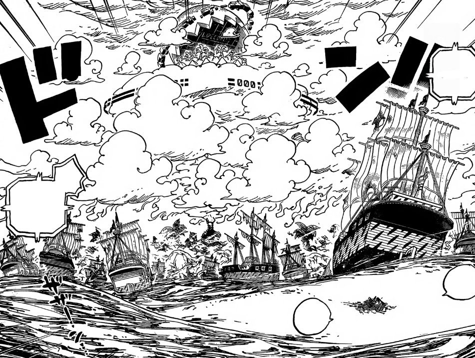 "ได้ยินแล้วตอบด้วย"

"ทุกคนตายกันหมดแล้วรึยังไง" จากเสียงทากสื่อสารดูเหมือนสัญญาณคงไม่ดีนัก

"เกิดอะไรขึ้นกันแน่!" เรียกไปเท่าไหร่ก็ไร้การตอบรับ เรื่องนี้ถือว่าผิดปกติสำหรับกองเรือรบที่มักจะมีคนคอยรับสายอยู่เสมอ ไม่ตายกันหมดก็คงจะ...

mangaplus.shueisha.co.jp/viewer/3001877