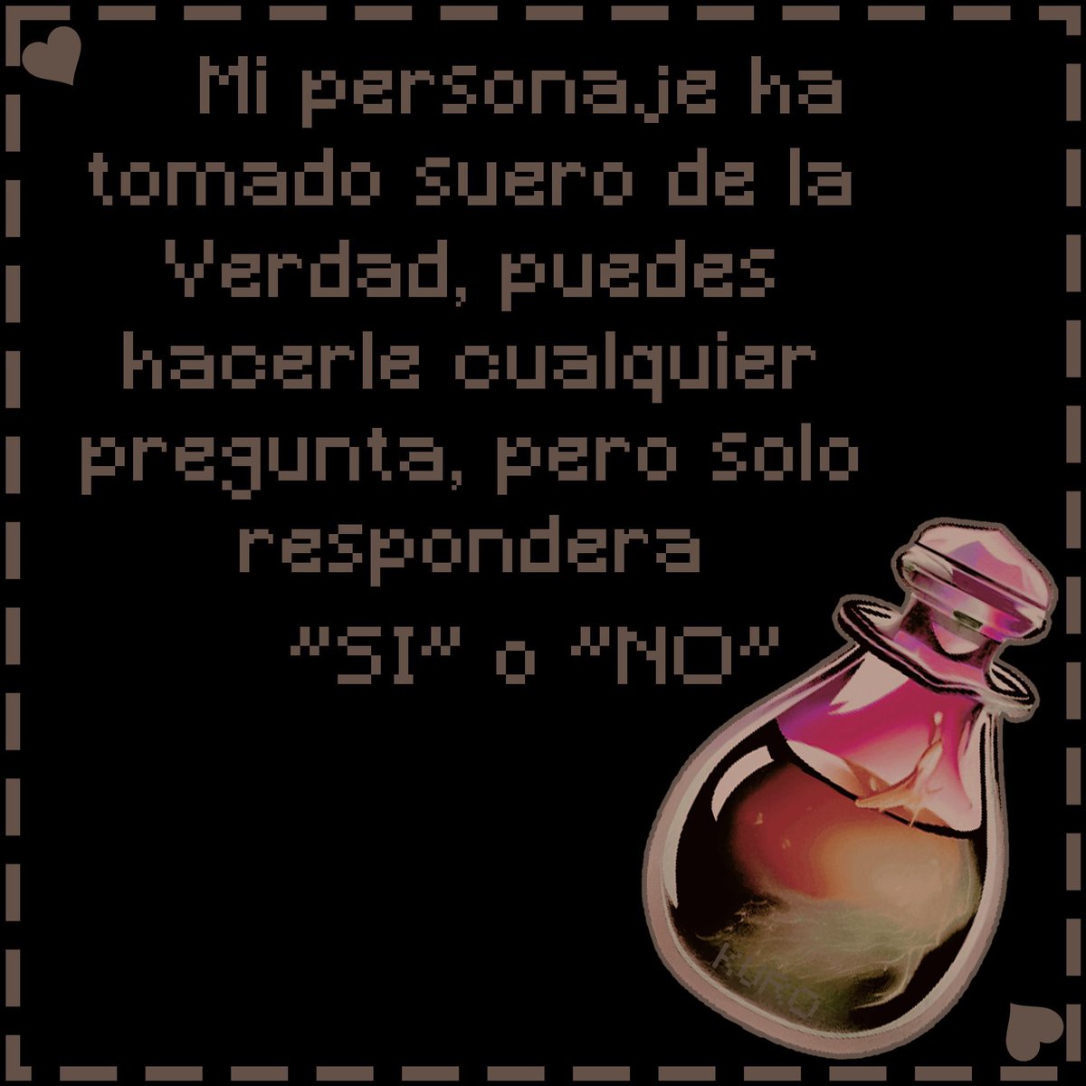 Vaya, esto será interesante 

Cuales son tus más oscuros deseos y dudas sobre nosotros? ~♡