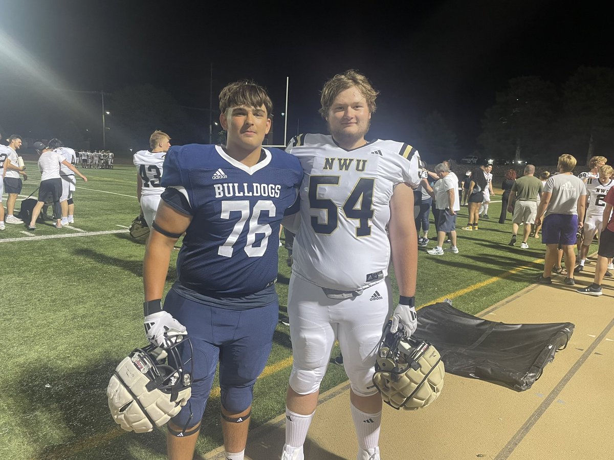 Love watching former players live out there Dream of ball at the next level! Here are <a href="/JoeyMyers522/">Joey Myers</a> <a href="/FilhiolJaylen/">JaylenFilhiol</a>  and Payton moraine after the scrimmage last night! #Dawgs <a href="/OmahaBurkeFB/">Burke Bulldog Football</a>