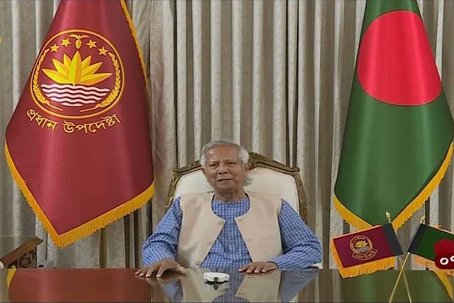 জাতির উদ্দেশে ভাষণে ড: ইউনূস ছাত্র–জনতার স্বপ্নপূরণে আমি অঙ্গীকারবদ্ধ