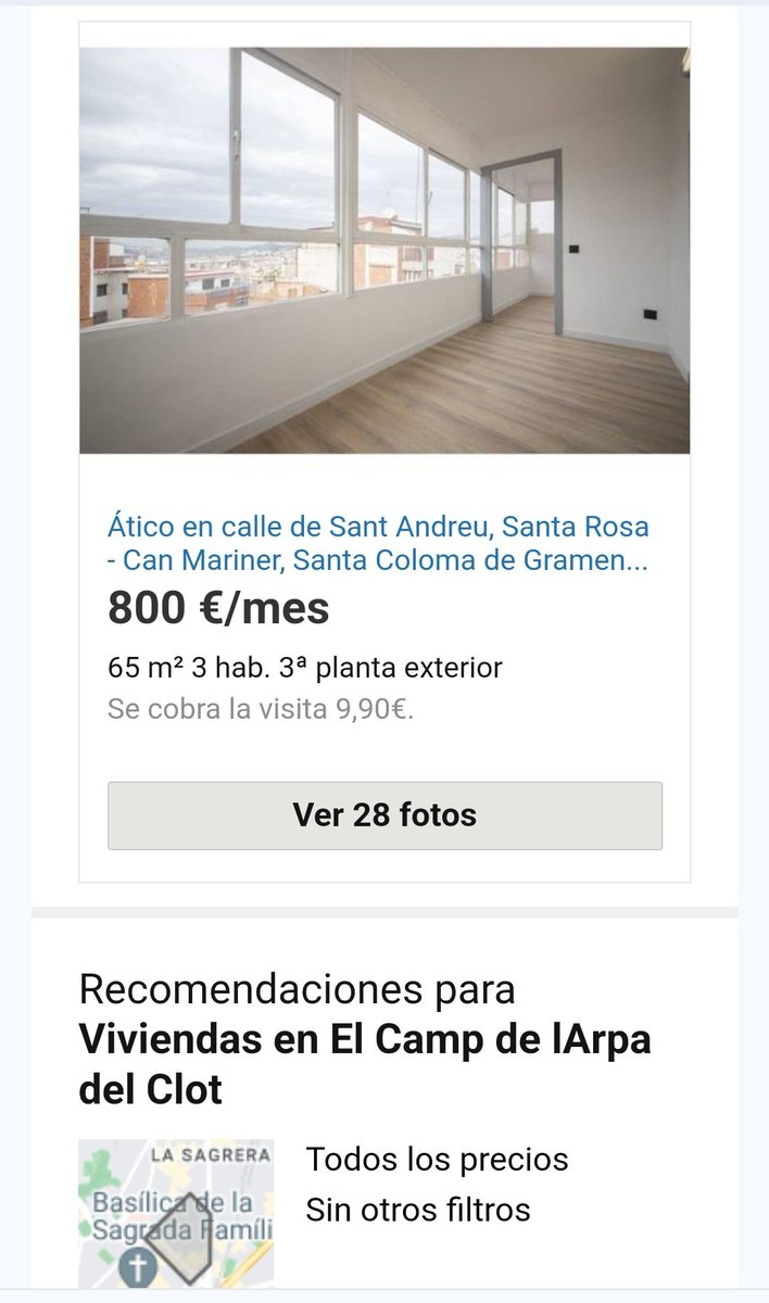 9,90€ la visita. 
Hui han anunciat que només hi ha menys de cent!!!!(100) pisos en lloguer per menys de 1200€/mes, dels quals només un terç són de lloguer normal (altres dos terços són de lloguer turístic/temporal).

No teniu vergonya ni la coneixeu, 9,90€ la puta visita