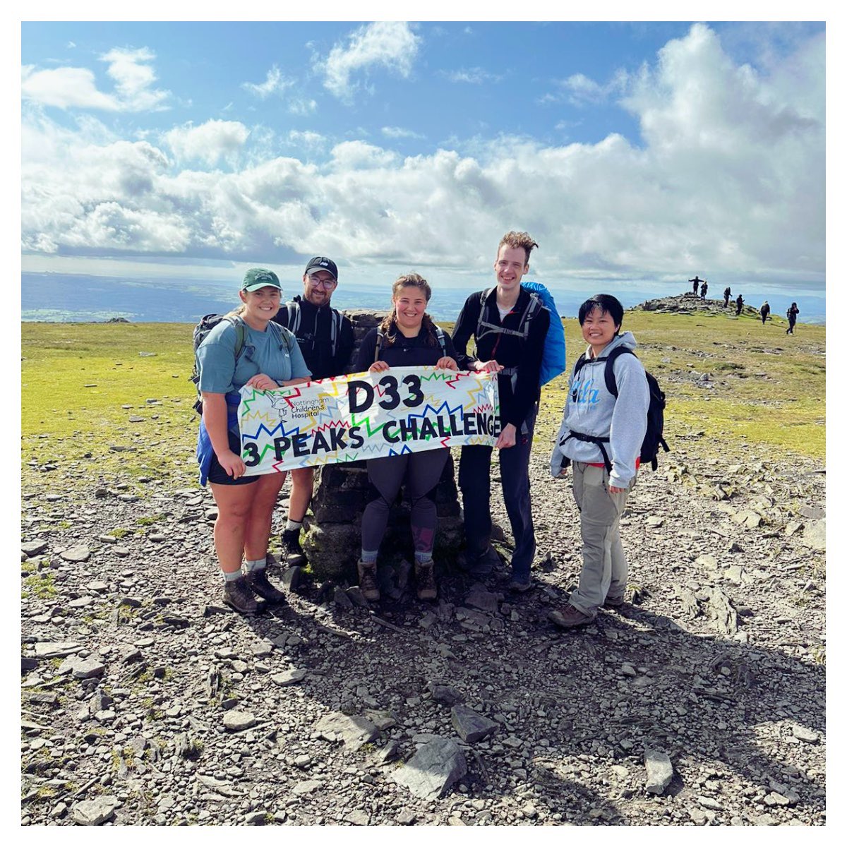 We did it!! Yorkshire 3 peaks challenge complete … in 12 hours 30 mins! So proud of us all🙌🏻 

If anyone would like to donate, it would be greatly appreciated: justgiving.com/crowdfunding/D…

Photos of all three summits below🥳

*photos posted with consent*