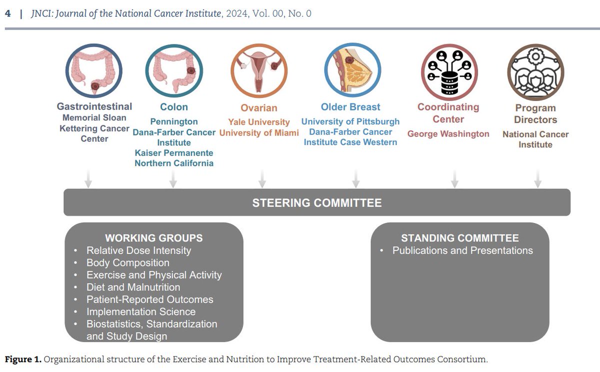DFCI_BreastOnc's tweet photo. This new @JNCI_Now paper describes @theNCI Exercise and Nutrition to Improve Cancer Treatment-Related Outcomes (#ENICTO) Consortium, which is focused on exercise and nutrition interventions before or during chemotherapy. @ENICTO_Study #JenniferLigibel
👉https://t.co/ETqfiJIFrc https://t.co/NOchHNKYwb