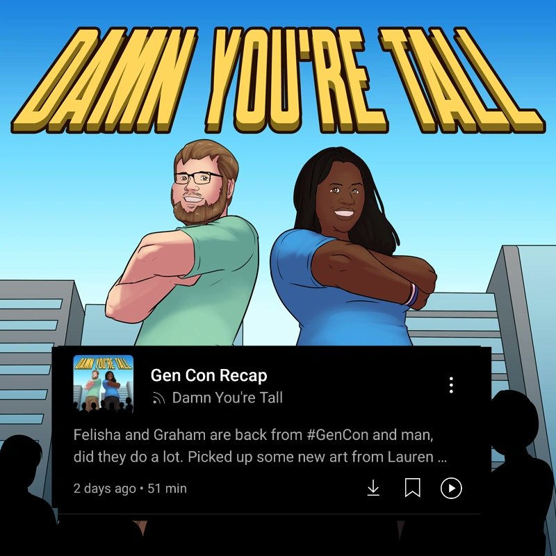 Damn You're Tall Podcast w/ Graham & Felisha tweet media