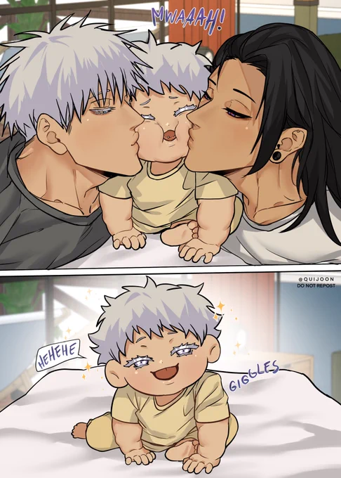 SatoSugu Fam AU 6: Squishy Satoshi 😗

Papas' way to wake the baby in the morning 