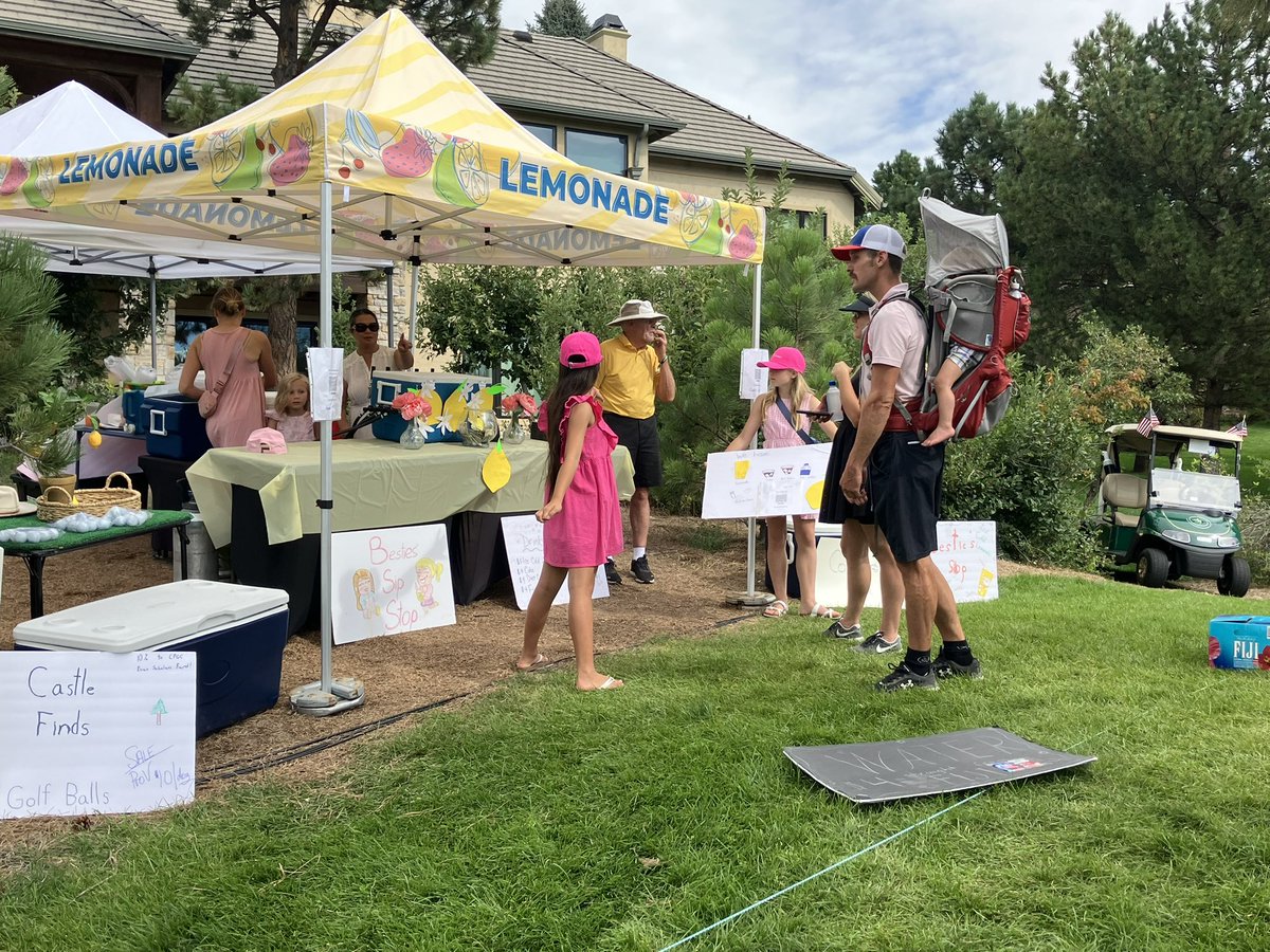 Besties Sip Stop, in a backyard beside hole No. 3 at Castle Pines Golf Club, is the place for yummy lemonade at the <a href="/BMWchamps/">BMW Championship</a> Ask for Sophia or Grace. <a href="/coloavidgolfer/">Colorado AvidGolfer</a>