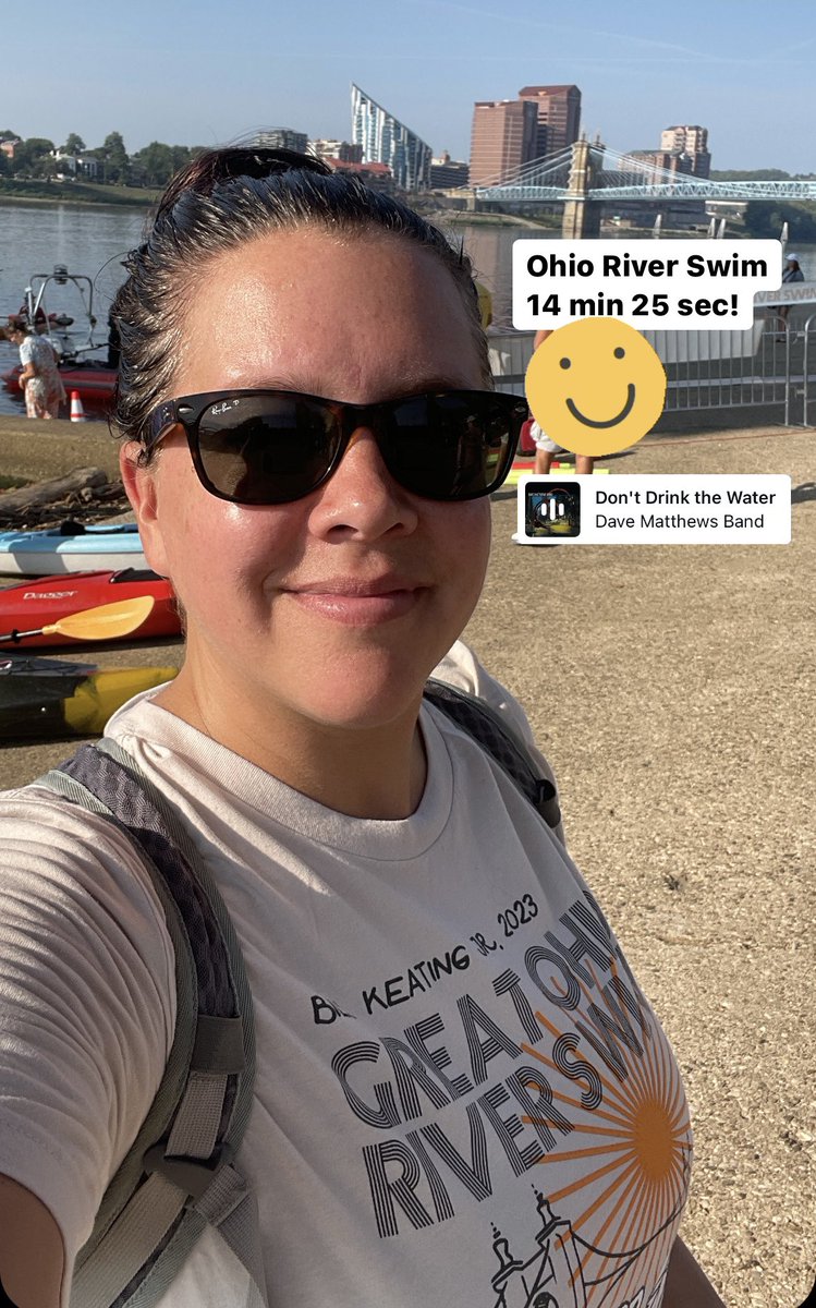 Another great Ohio River Swim! Across &amp; back in 14min 25sec. 🙂
