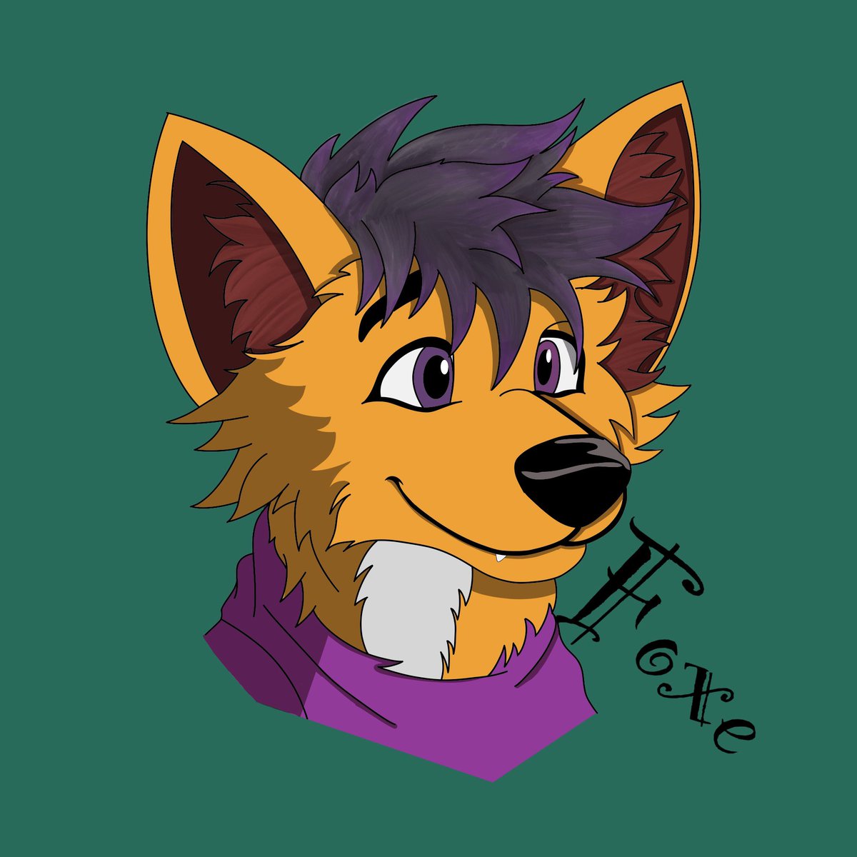 one of my first attempts at drawing my furry self :3