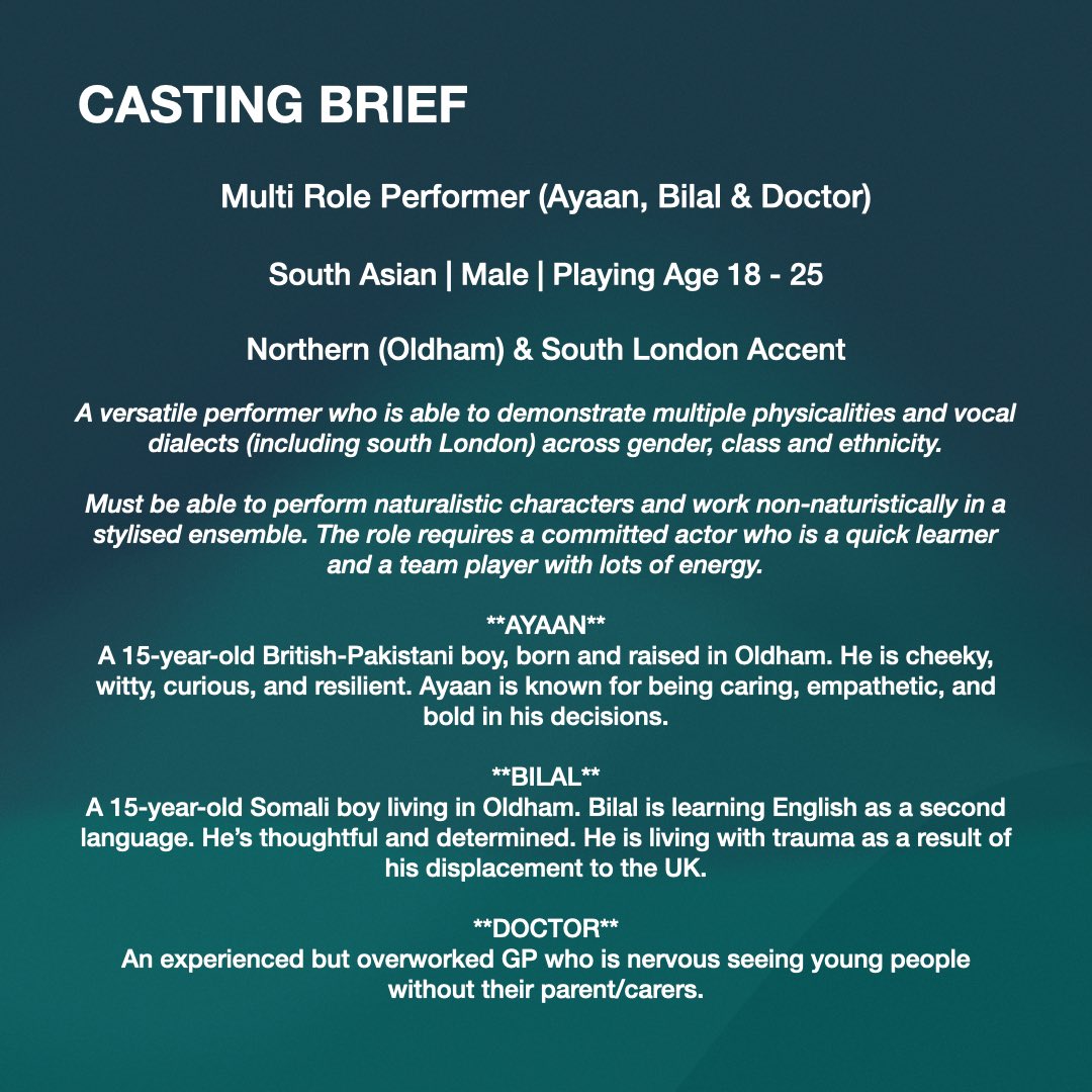 otwoldham (@otwoldham) on Twitter photo PAID CASTING OPPORTUNITY
We are looking for Manchester based actors to join this new touring production.
Please submit your Spotlight Link or Actors C.V and Headshot to suha<a href="/littlefishtheat/">Little Fish Theatre</a>re.co.uk by 5pm on Friday 6th September.
@littlefishtheat PAID CASTING OPPORTUNITY
We are looking for Manchester based actors to join this new touring production.
Please submit your Spotlight Link or Actors C.V and Headshot to suha<a href="/littlefishtheat/">Little Fish Theatre</a>re.co.uk by 5pm on Friday 6th September.
@littlefishtheat