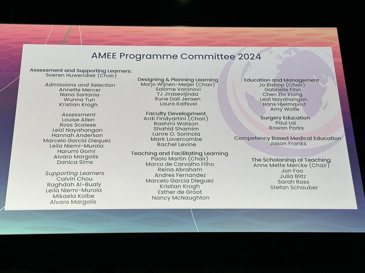 r_kusurkar's tweet image. #AMEE2024 The awesome conference programme committee