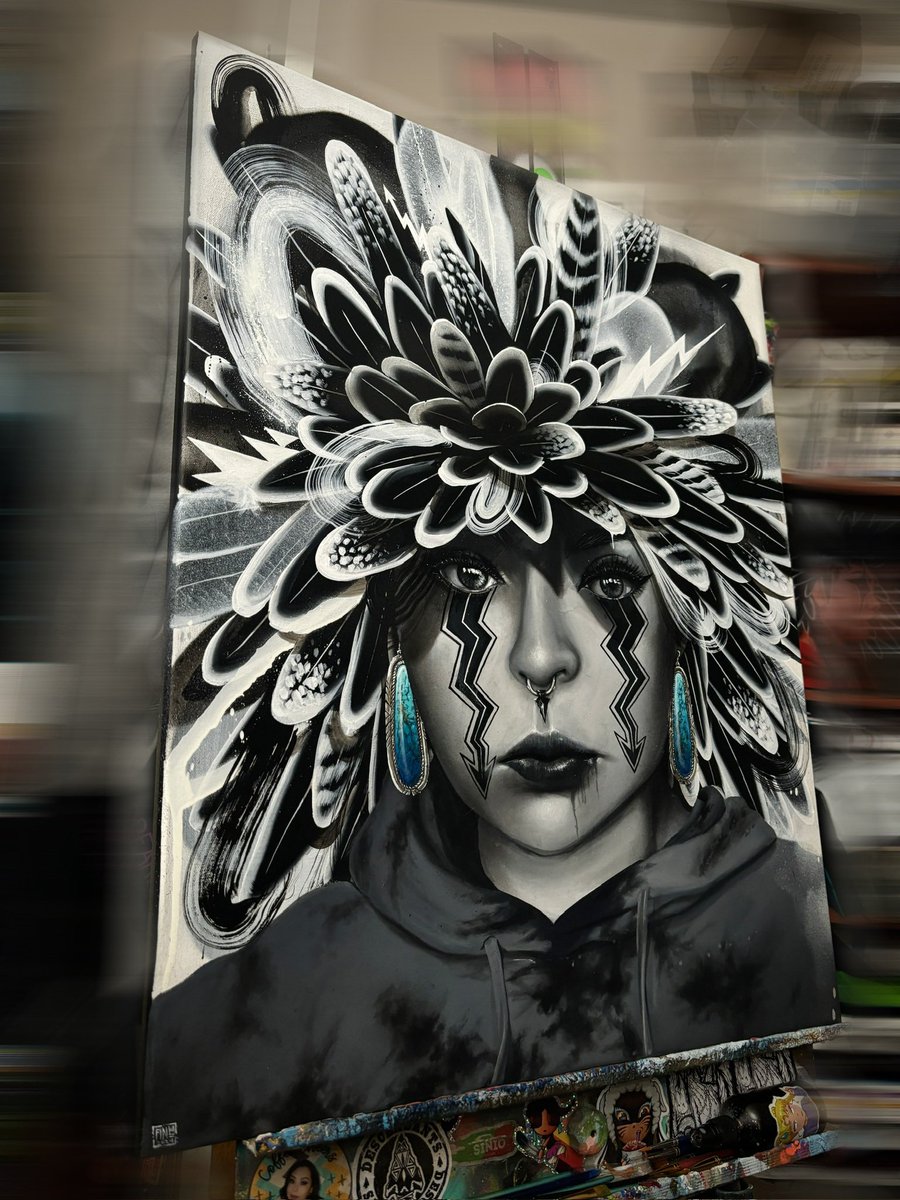 Turquoise 24x30 inch stretched canvas