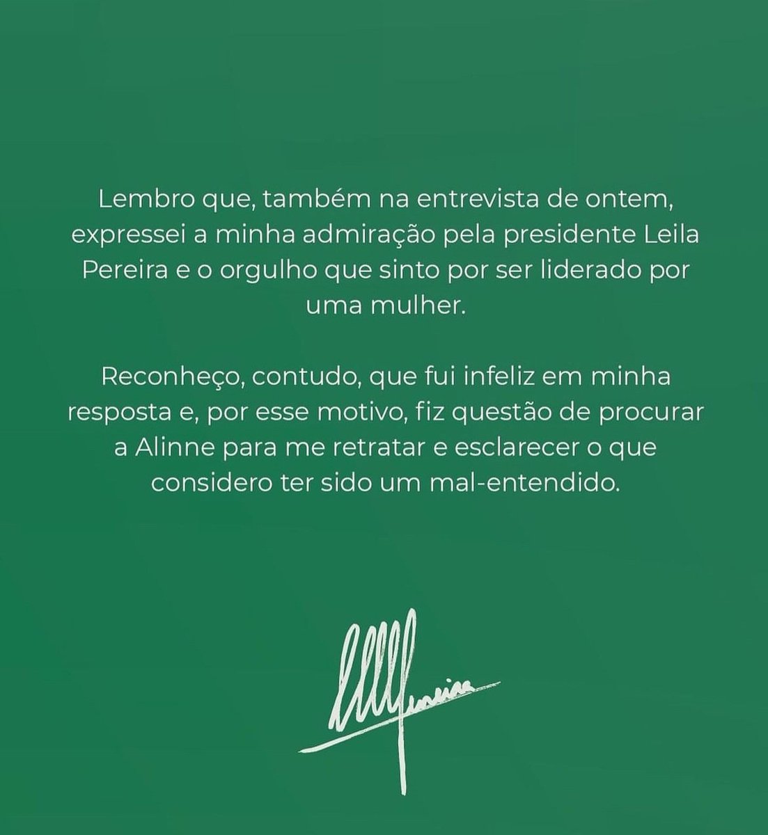 Abel Ferreira se posicionou sobre a fala lamentável diante da pergunta  pertinente da Aline Fanelli. A tia Leila segue num silêncio ensurdecedor., image size:1103x1200