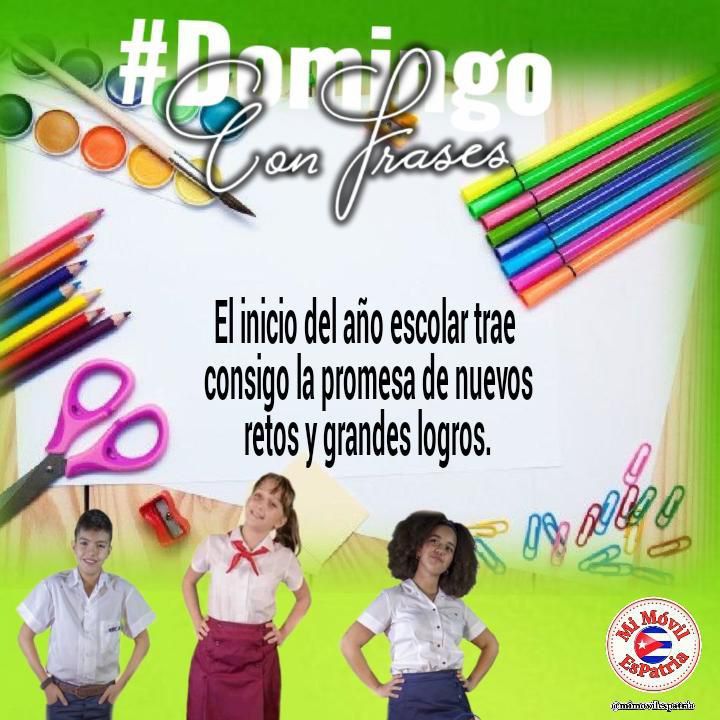 #DomingoConFrases de Reflexión y Nuevos Comienzos.

Es tiempo de prepararnos para nuevas aventuras, de llenar nuestras mochilas no solo de útiles escolares, sino también de sueños, que culminando el #ModoVerano.
La emoción de un nuevo curso se siente en el aire.
#MiMóvilEsPatria