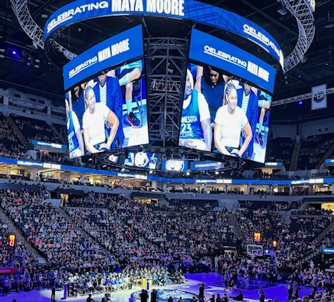 AmyHockert's tweet photo. Congratulations to Maya Moore-Irons one of the greatest basketball players and human beings of all time. #23 #WinWithJustice

"The impact of Maya Moore is that Napheesa Collier got to dream of one day being like Maya Moore." -Cheryl Reeve https://t.co/naEvZQfUDo