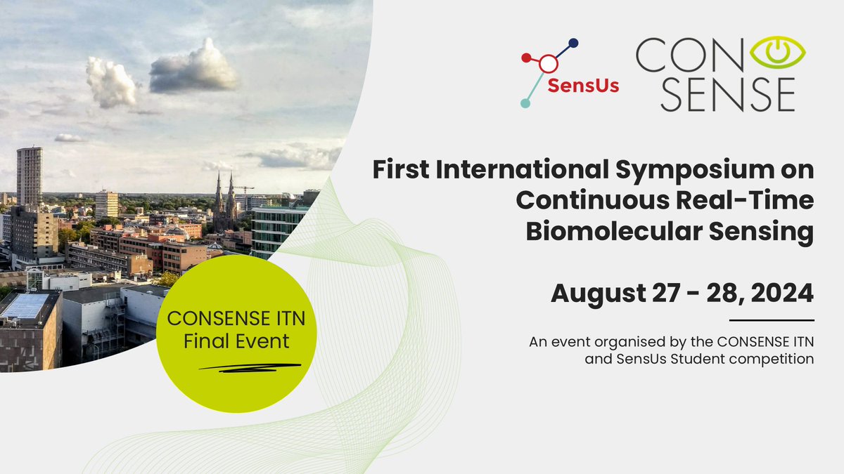 CONSENSE ITN (@consense_h2020) on Twitter photo ❗Exciting ❗ We’re hosting the 1st International Symposium on Continuous Real-Time Biomolecular Sensing ⏱📈📉
Proud to co-organize with <a href="/SensUsContest/">SensUs Competition</a> & have Claudia Scarpellini, Abtin Saateh and Andris Jeminejs among speakers!
Join us to explore the future of #Biosensing! ❗Exciting ❗ We’re hosting the 1st International Symposium on Continuous Real-Time Biomolecular Sensing ⏱📈📉
Proud to co-organize with <a href="/SensUsContest/">SensUs Competition</a> & have Claudia Scarpellini, Abtin Saateh and Andris Jeminejs among speakers!
Join us to explore the future of #Biosensing!