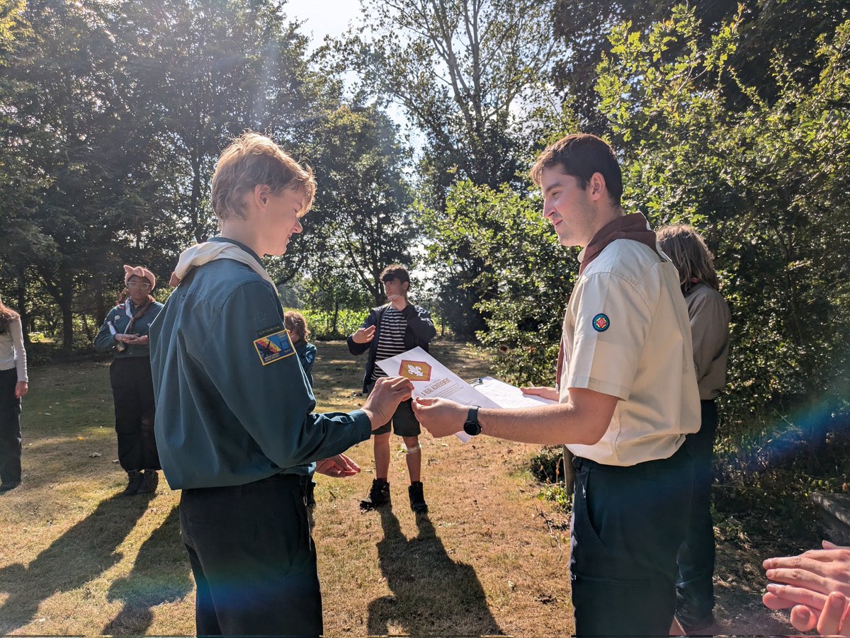 We've made it back and summer camp is over for another year!

Congratulations to
⚜️ Freddie, who was invested yesterday at (a wet!) Great Yarmouth

🏆 The Eagles Patrol who won the camp competition by just 10 points

🎉 Bella &amp; Saxon presented with their Chief Scout's Gold Award