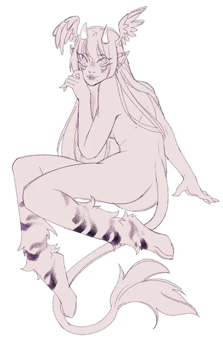 slowing turning her into a furry 