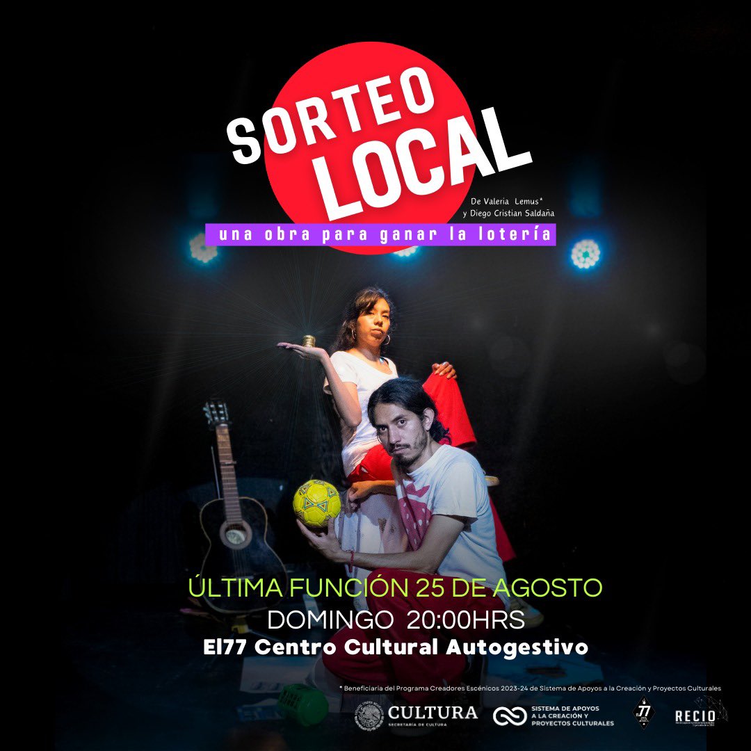 autocultura_'s tweet image. Con esta función nos despedimos de #SorteoLocal en @el77cultural 
Gracias por permitirnos conjurar a la buena suerte en el escenario 🙌🏾😃
