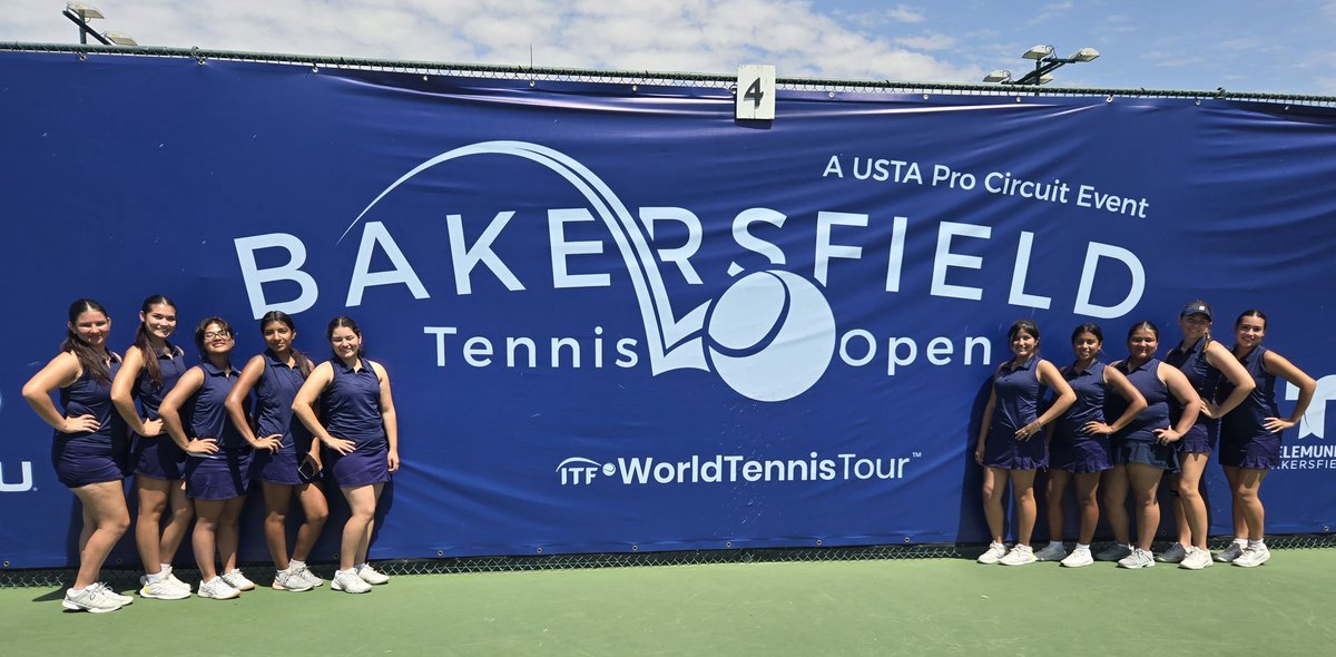 Girls tennis at Skills clinic. Thank you KCTA! <a href="/ShafterHigh/">ShafterAthletics</a> <a href="/General_Pride/">Shafter High School</a>