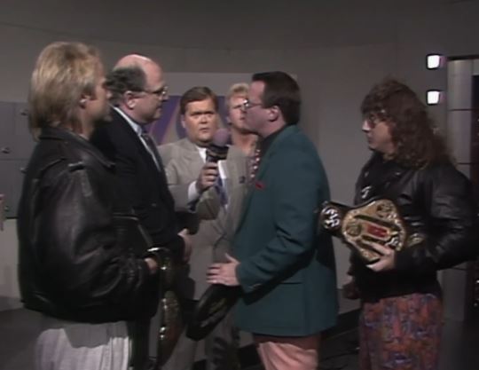 BTT_Podcast's tweet image. ICYMI: We recapped WCW Sat Night on TBS from Feb 6, 1993! The Heavenly Bodies (Stan Lane, Bobby Eaton &amp;amp; @drtomprichard) and Jim Cornette invade Center Stage to confront #BillWatts! Plus, we discuss the passing of #KevinSullivan. That and much more! tinyurl.com/BTTWCWFeb61993