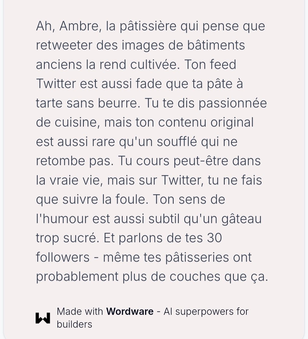 ambre5870's tweet photo. J'ai bien ri même si ça pique plus que mon humour 💥 https://t.co/QSISIkwr8U