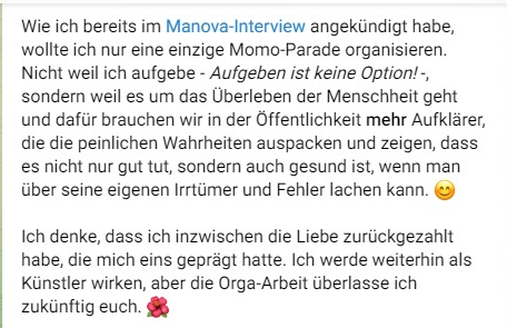Nautilu40286557's tweet photo. #b0408 #fckQuerdenken
(1/4) Selbstdarsteller Lui Koray (#ZAAVV #PaxTerra #FriedlichZusammen) hat sein Filmchen über die "Momo-Parade", die einen Tag nach der Querdenken-Demo durch Kreuzberg lief, fertig geschnitten.
Er selbst, will keine weitere veranstalten. https://t.co/l8PAS404G1