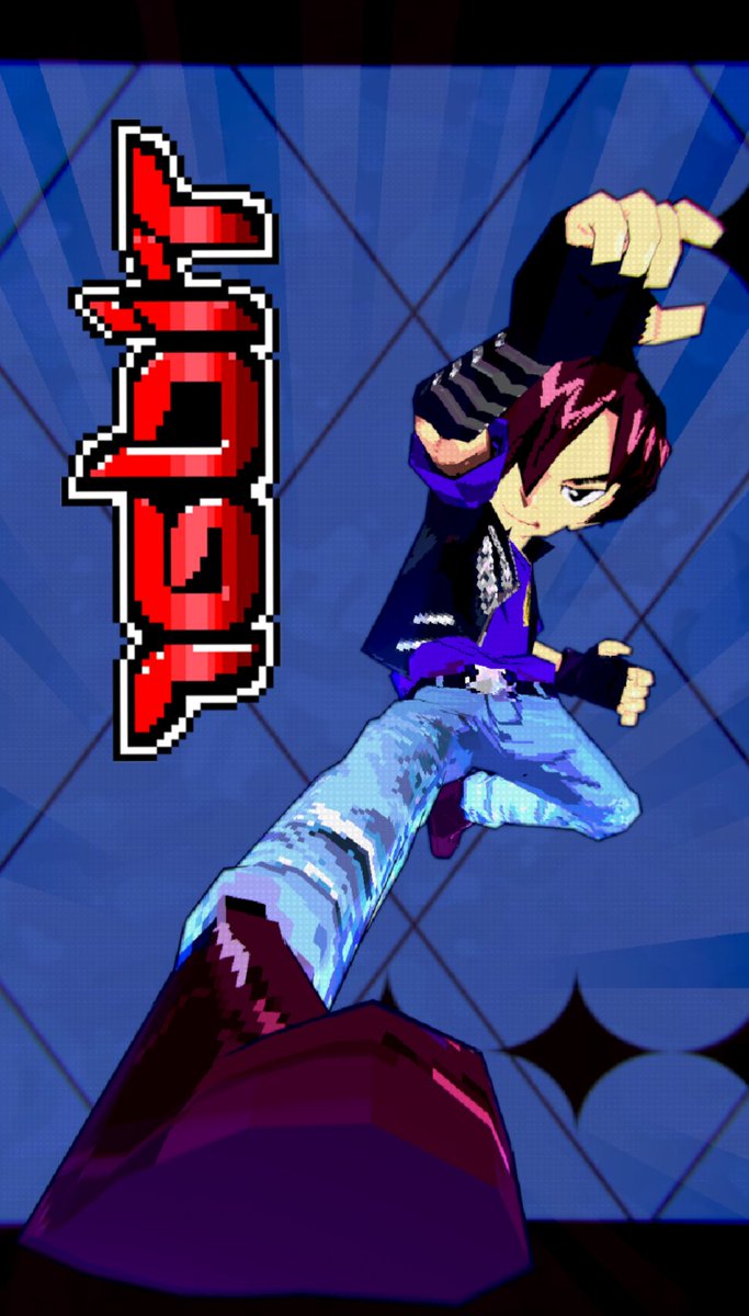 tv16bit's tweet photo. Not feeling 100% this week. But I made a new pose, because it's Sunday! #tv16bit #sundaypose #lowpoly #lowpolyvtuber https://t.co/GLowezr5c9