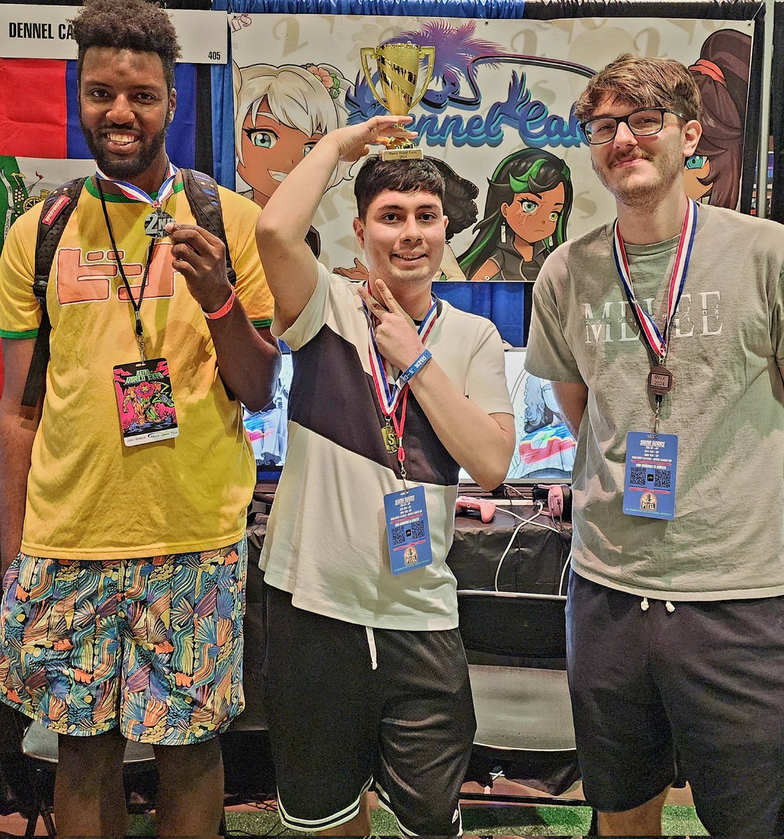 Dennel_Cake's tweet photo. ๐ญ๐น Last day at @RetroWorldExpo! Come get your fight on! ๐๐ฅ #obsoletesouls
Yesterday's champions:
1st Place - Edward - 184 hits!
2nd Place - Storm - 154 hits!
3rd Place - FierceWolf - 95 hits! https://t.co/0PUClBPVOZ