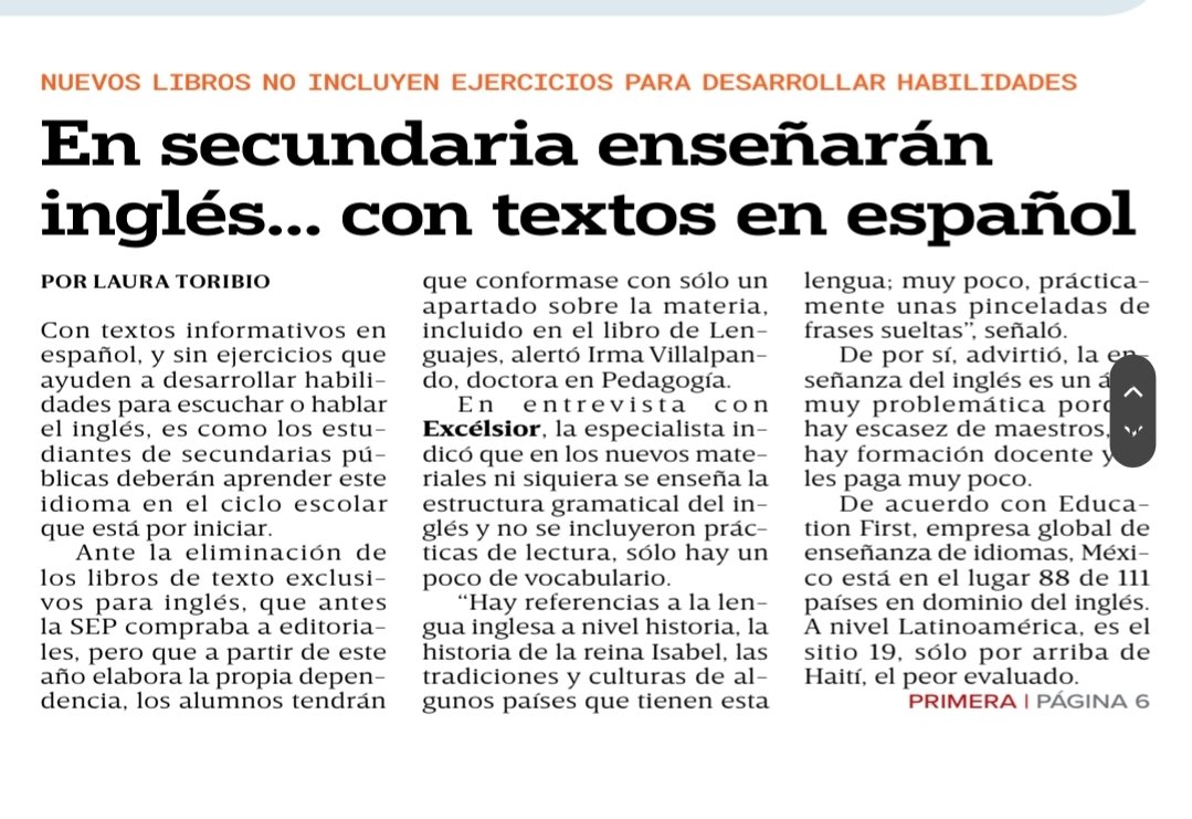 aurora_retes's tweet photo. Mexico por abajo de Haiti en estudios de inglés y así habla la 4T de atraer al nearshoring, Sonora fronterizo en séptimo lugar por debajo de estados del Bajío, hay que #incomodar a la política educativa en México que está ideológizada y no preparada para los desafíos actuales. https://t.co/bsHPlaoSYW