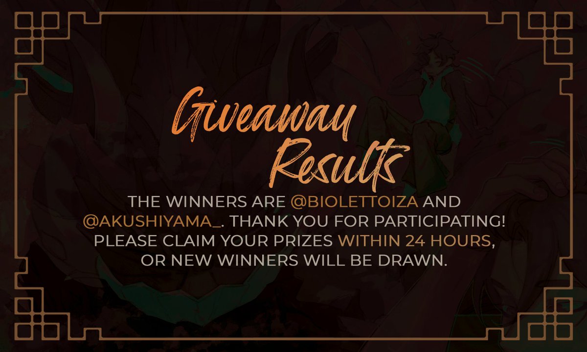 Thank you so much to everyone for participating. The winners are <a href="/biolettoiza/">Bioletto</a> and @akushiyama_. Please DM us to claim your prize within 24 hours, otherwise a new winner will be selected.

We do currently have a sale in our store for the last day of leftovers, so don't miss out!