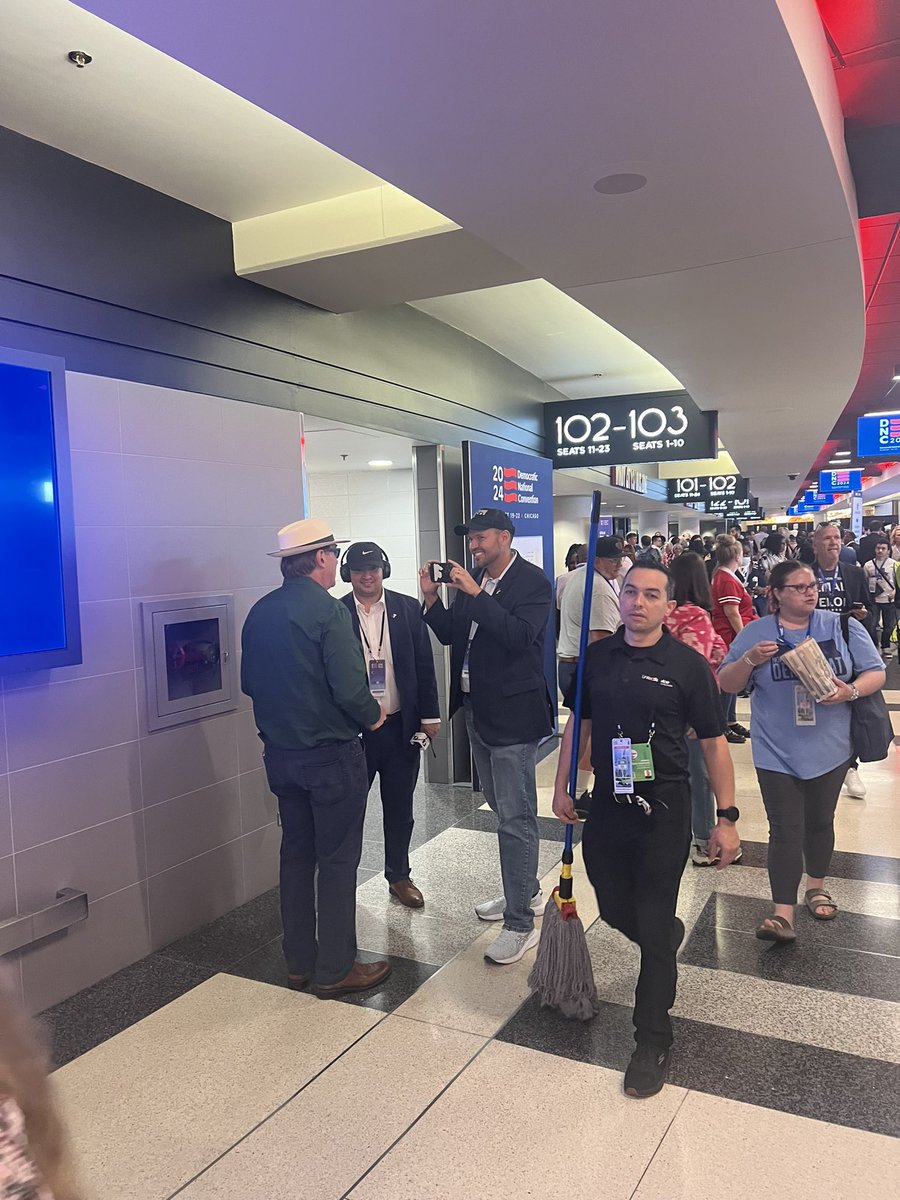 At the DNC I saw a man in a hat and sunglasses in the all gender restroom not doing any business take his phone out. Suspecting him of filming, in violation of common decency and the law, I took pictures outside the exit and reported it. I just realized it was Mike Lindell.