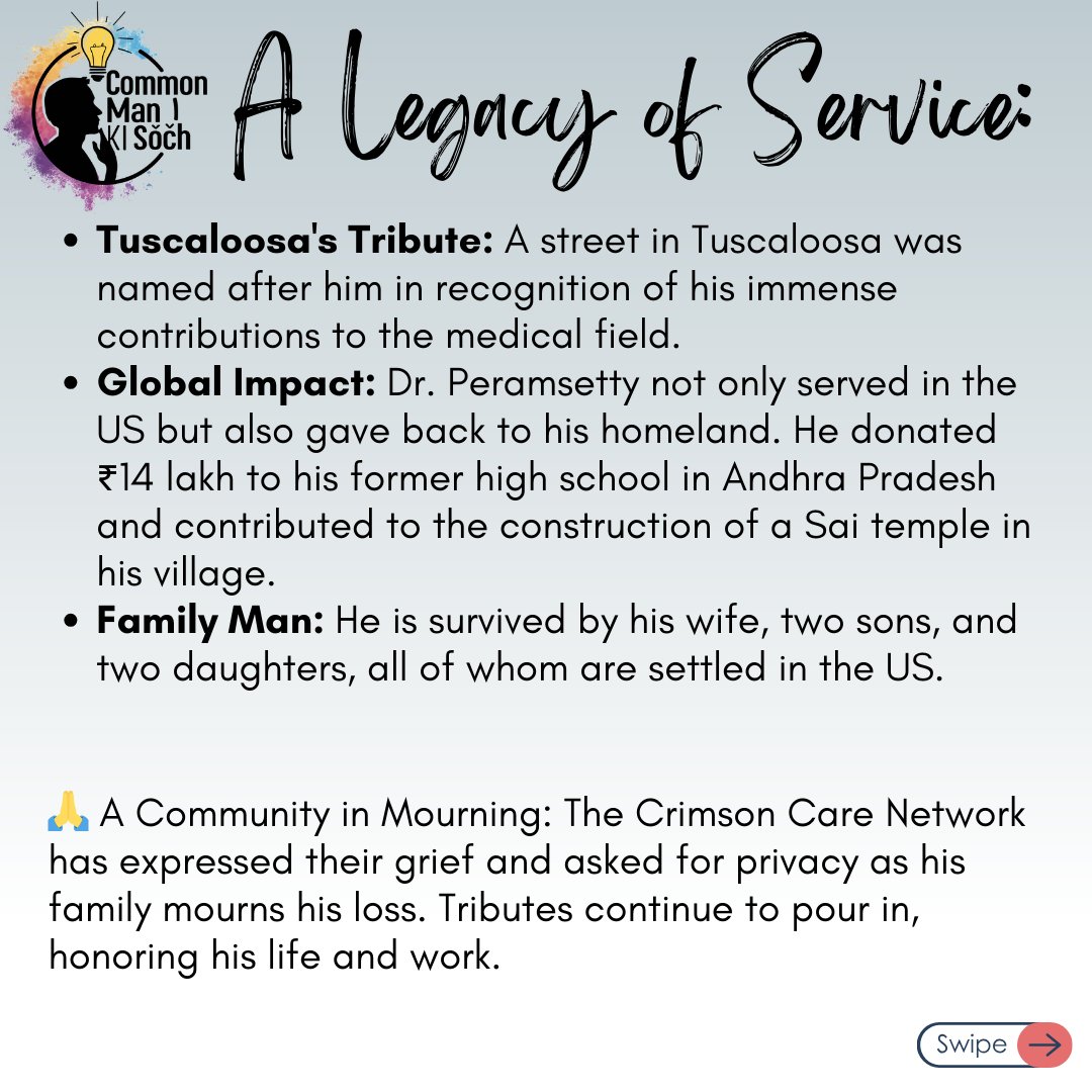 commonmankisoch's tweet photo. 🚨News Update🚨- Dr. Ramesh Babu Peramsetty: Indian-Origin Doctor Shot in Alabama, US – A Tragic Loss for the Medical World
🔥Save for Later! 🔒
#DrRameshBabuPeramsetty #IndianDoctor #TuscaloosaTragedy #HealthcareHero #COVIDWarrior #CrimsonNetwork #Tuscaloosa #HealthcareLegacy https://t.co/aPaObetE9K