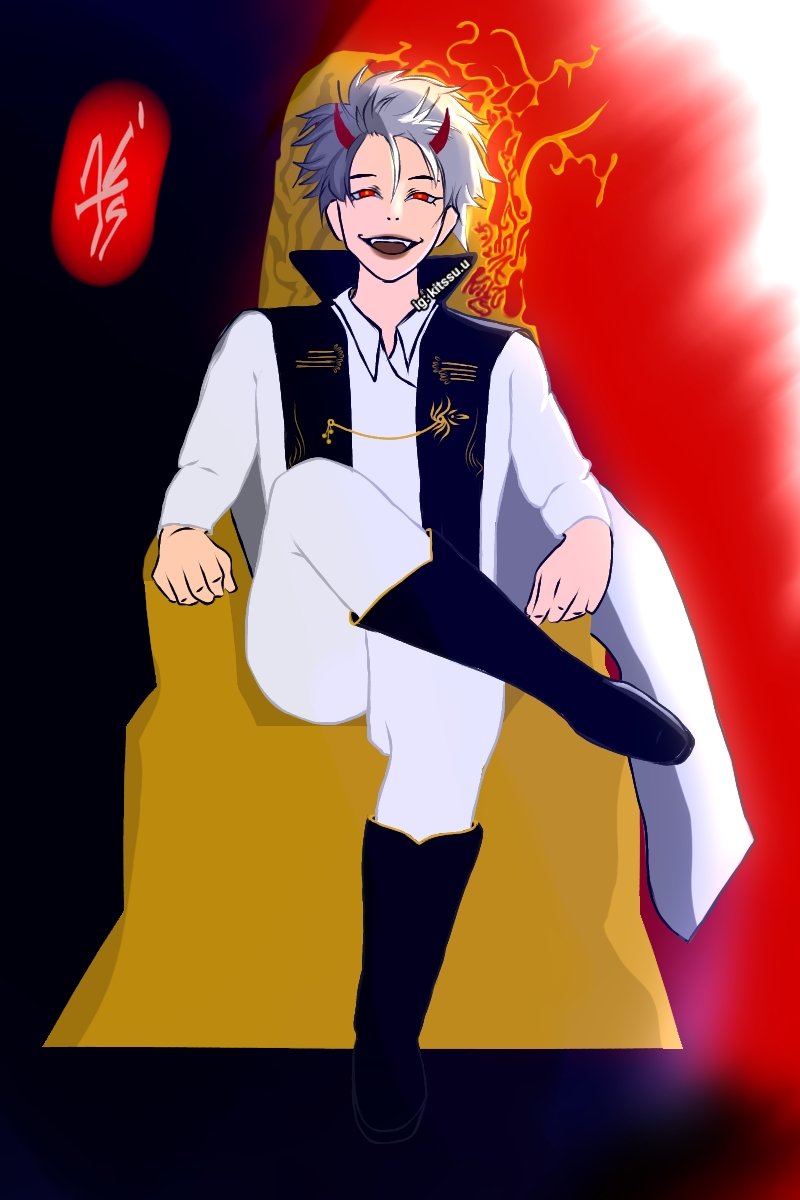 kitssuu1's tweet photo. My OC Demon 'Yazau' https://t.co/E9kHecttXW