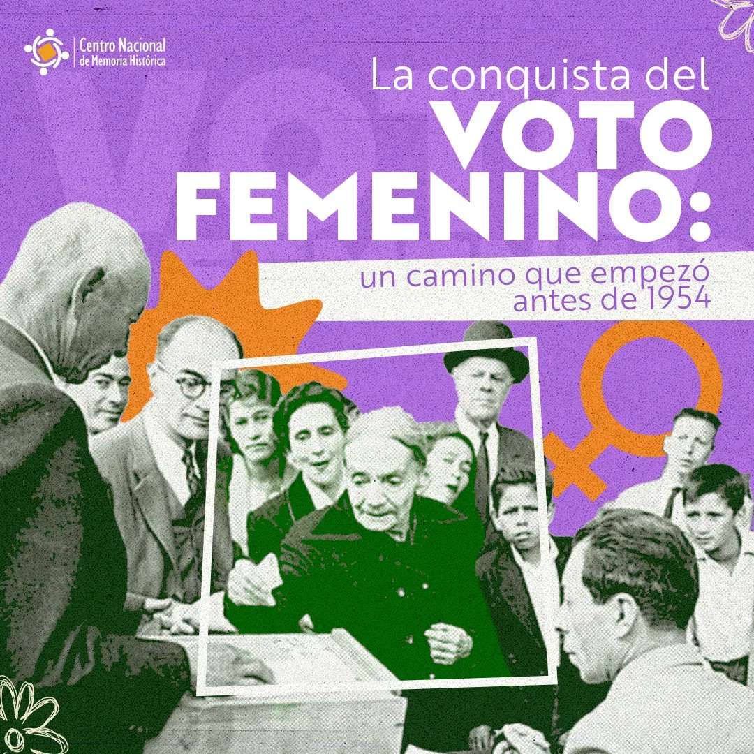 CentroMemoriaH's tweet photo. #EfeméridesCNMH | Hace 70 años, la historia política de Colombia cambió: en el Capitolio Nacional se aprobó el #votofemenino 🗳️, que les dio a las mujeres derecho a elegir y ser elegidas. Este #25DeAgosto resaltamos la lucha ✊ de las sufragistas por conseguir ese derecho🧵. https://t.co/6QsHeUoi59